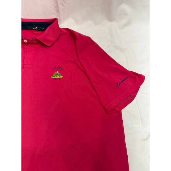 Men's Ralph Lauren Sport Golf Polo Dark Pink 2013 US Open Sz:XL - Picture 6 of 8